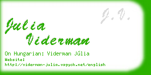 julia viderman business card
